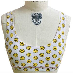 Brittany Allen "Be Happy" Micro Scoop Sports Bra  🙂 💛 🤍